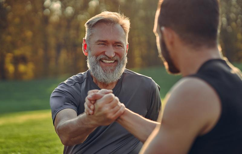 men shaking hands