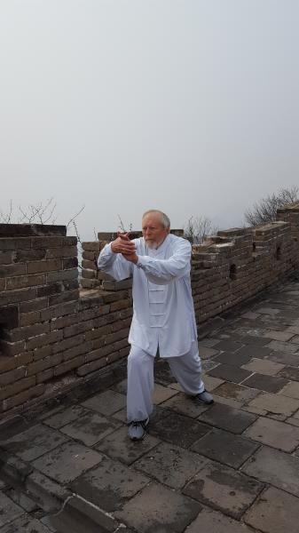 Practicing Tai Chi On The Great Wall